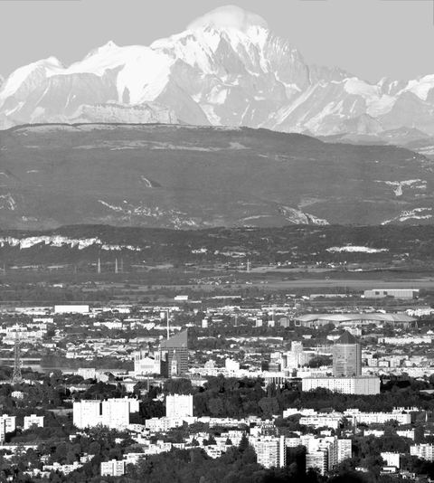 Lyon et le Mont-Blanc — Lyon depuis l'ouest